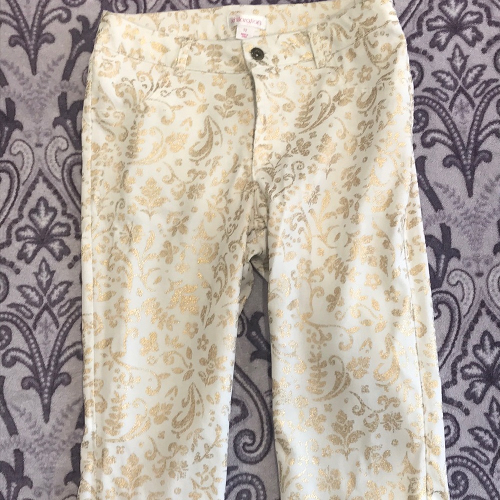 White and Gold Girl’s Pants